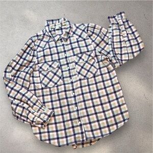 SUNDANCE Women’s Plaid Pearl Snap Shirt, Size M 🍁🍂